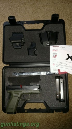 Pistols NIB Springfield Armory XD .40 Lim. Ed. OD Green +Extras