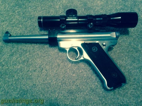 Pistols Ruger Mark II With Scope