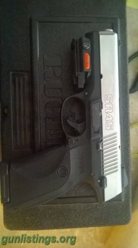 Pistols Ruger SR45 With Lasermax Sight