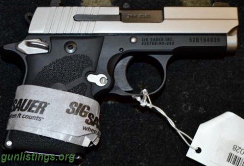 Pistols Sig Sauer P938 9mm 2Tone Viridian Laser 3-Mags Brand Ne