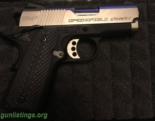 Pistols Springfield EMP 9mm W/ Black G10 Grips