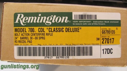 Rifles Remington 700 CDL Classic Deluxe 30-06 NIB
