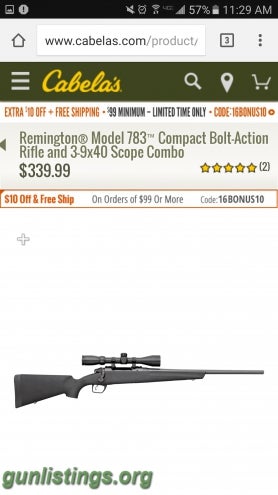 Rifles Remington Model 783 In 308 Trade For Left Hand Archery