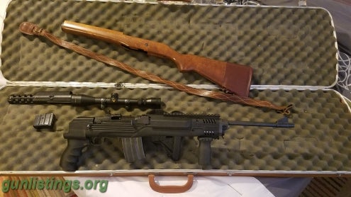 Rifles Ruger .223 (5.56 X 45) Mini 14 Ranch With EXTRAS!