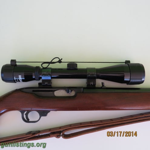 Rifles Ruger 44 Magnum Carbine Rifle With Weaver Scope