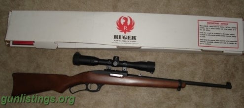 Rifles Ruger Mod 96/22Mag W/ Scope