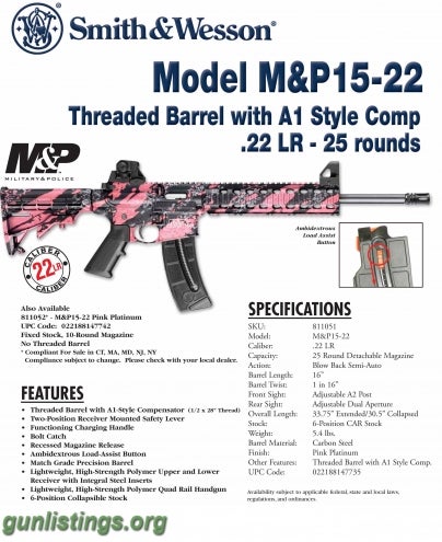 Rifles S&W M&P15-22