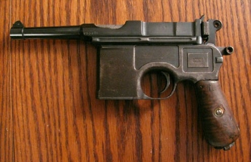 Pistols Mauser C96 Broomhandle Bolo 9mm.