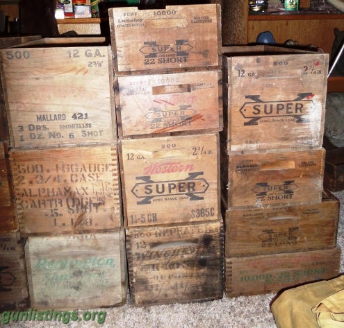 Collectibles Antique Wooden Ammo Crates