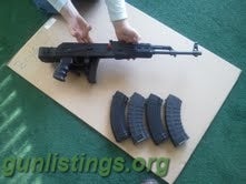 Pistols AK-47 7.62x39 With Ammo And Case For Sale