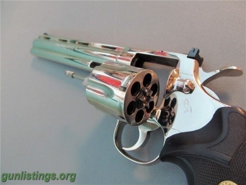Pistols Colt Python 38 Sp Target Model W 8 Barrel Nickel