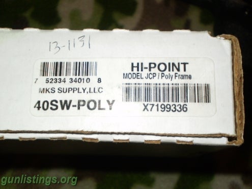 Pistols Hi-Point  JCP 40 S&W Semi Auto Pistol Shot Once