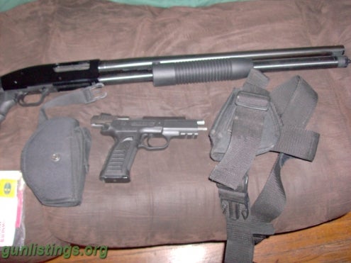 Pistols Mossberg Maverick 12 Gauge And Eaa Witness 9mm Plus