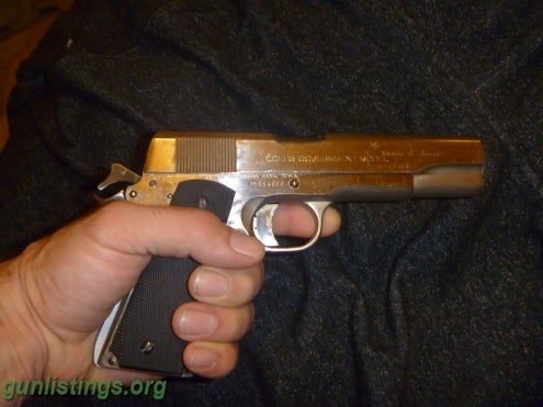 Pistols Nickel Plated Colt 1911 Engraved