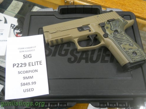 Pistols Sig P229 Elite Scorpion