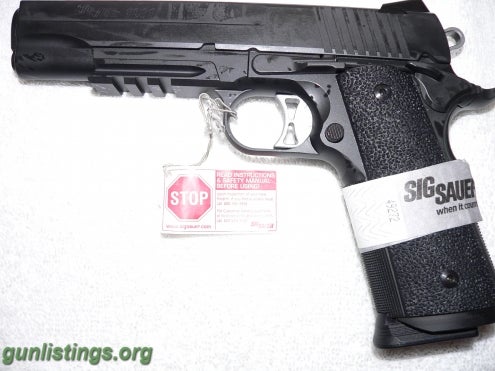 Pistols Sig Sauer 1911 Unfired Full Size Tacops 45acp