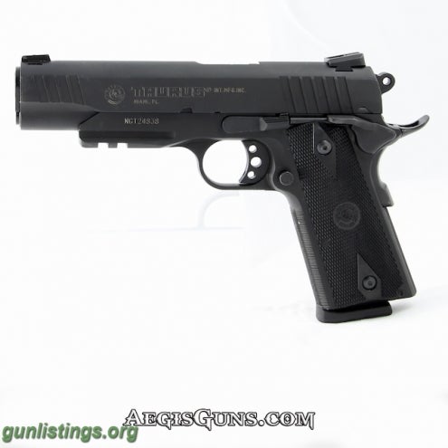 Pistols TAURUS 1911 45ACP 5â€³ 8RD BL RAIL
