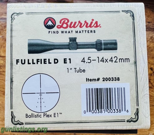 Rifles Burris Fullfeild E1