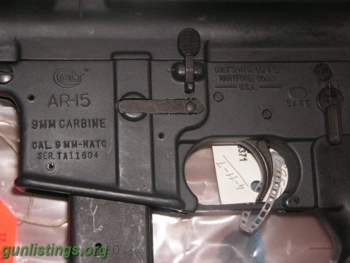 Rifles COLT 9mm. CARBINE (R6450) AR-15