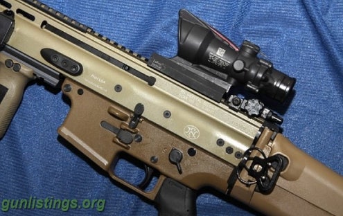 Rifles FN SCAR 16S FDE W/Trijicon ACOG, Geissele