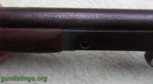 Shotguns 1921 Winchester Model 20 .410 Shotgun