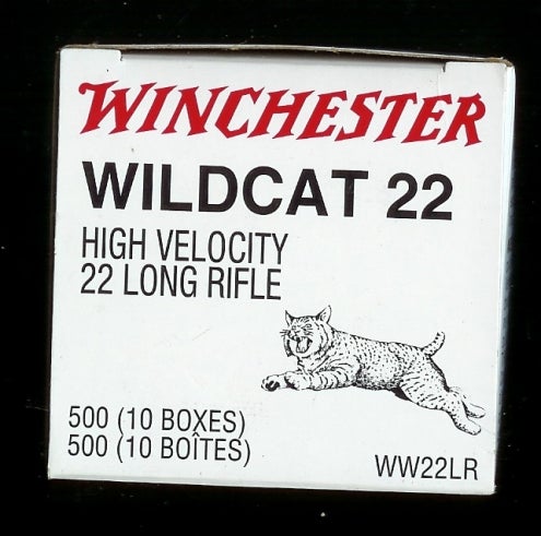 Ammo WINCHESTER WILDCAT High Velocity 22LR Rimfire 500 Ct.