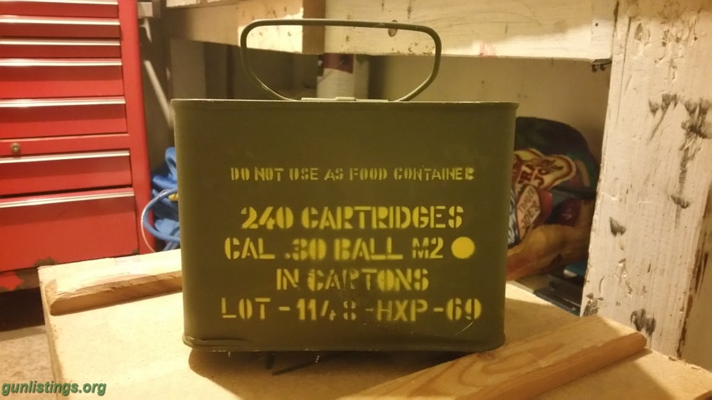 Ammo .30 M2 Ball Rounds - Sealed Case + 120