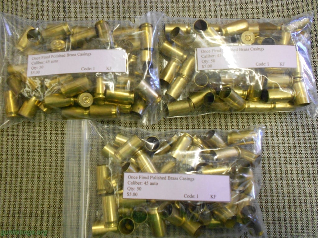 Ammo 150 45 Auto Brass For Reloading