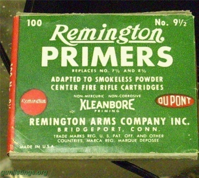 Ammo Case Of 1000 Remington #9 1/2M Large Rifle Primers