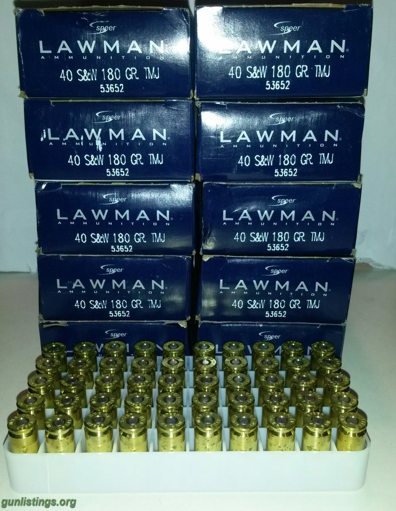 Ammo Speer Lawman 40cal. 180gr. TMJ