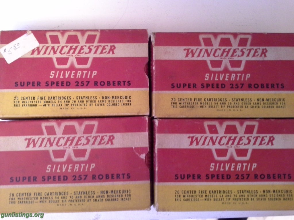 Ammo Winchester Silvertip 257 Roberts