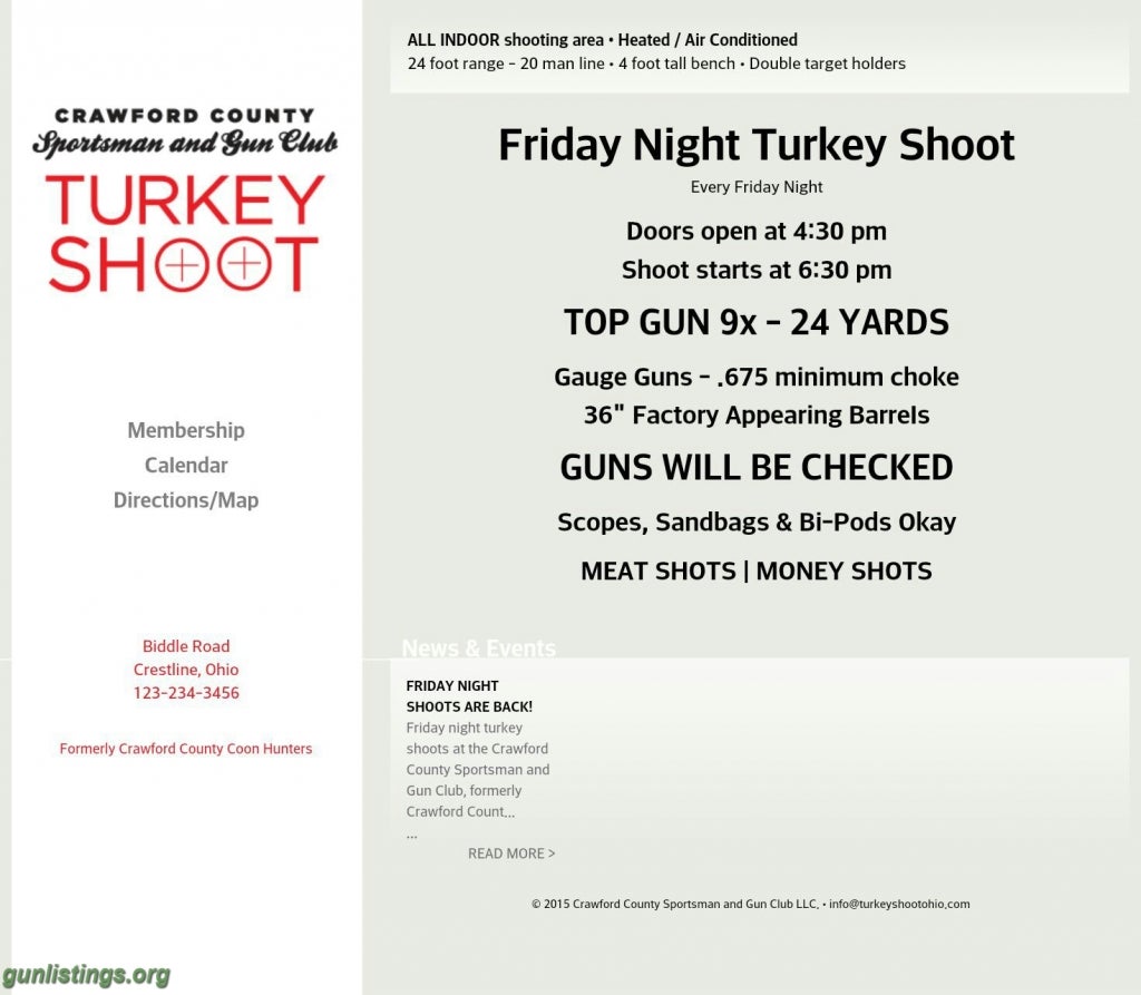 Events Indoor Turkey Shoot Friday Nights!