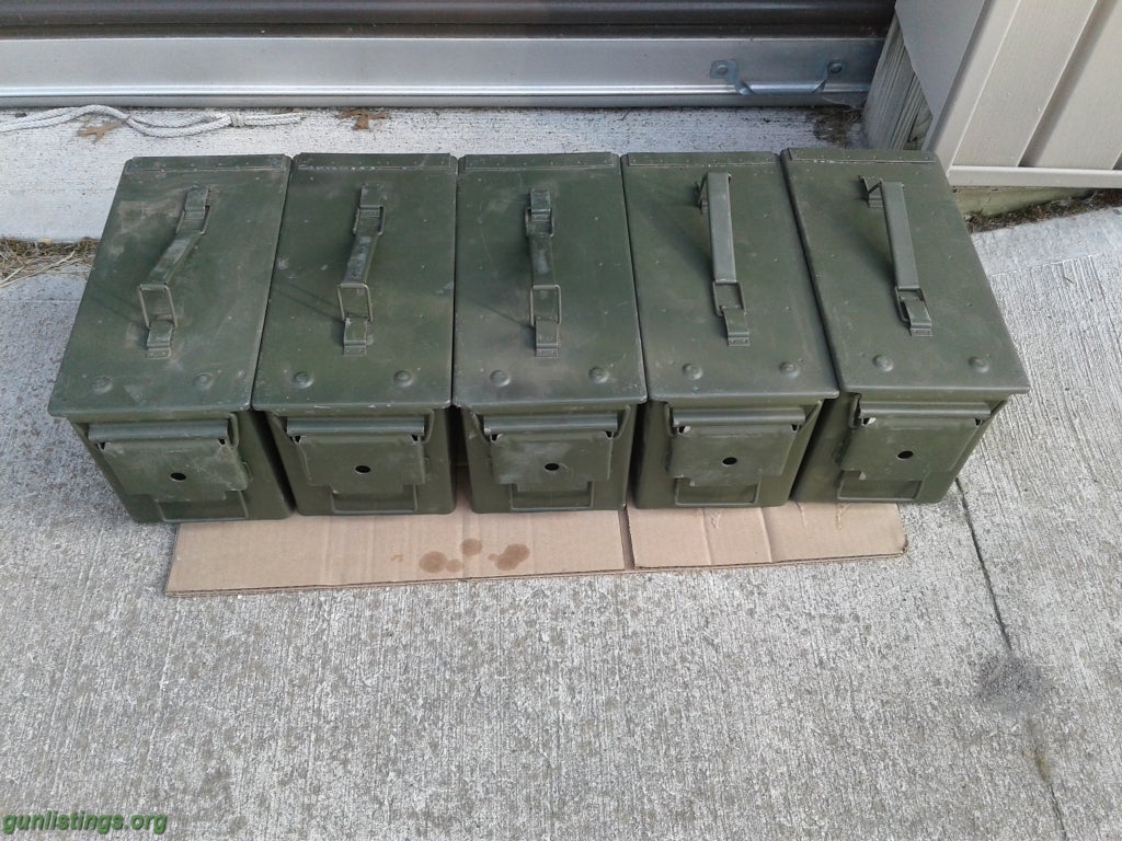 Misc Lot F 5 Ammo Cans .50 Cal. $50 Firm