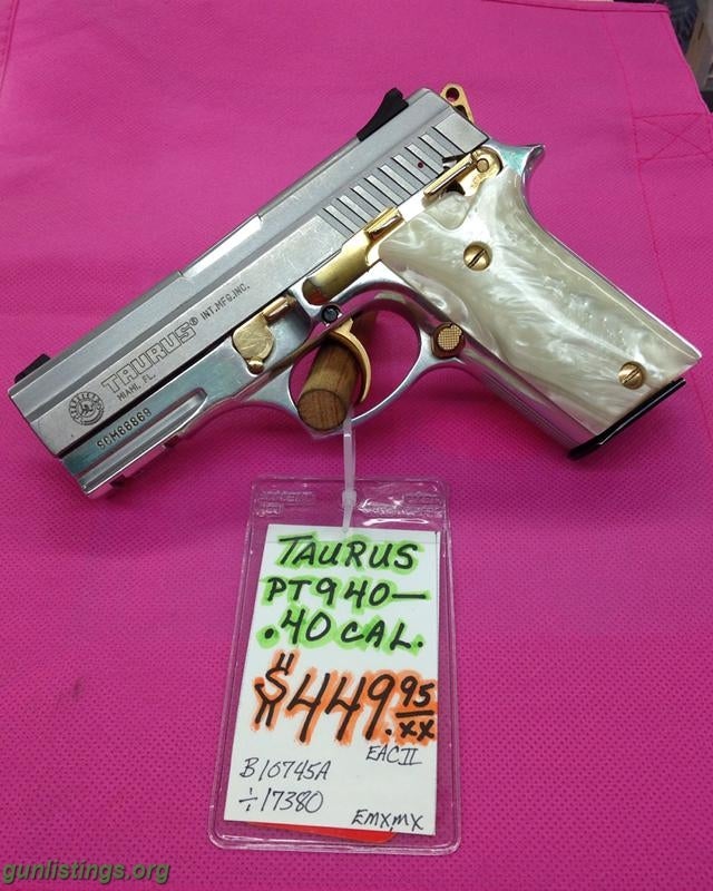 Pistols Taurus Pt940 Pearl Grips