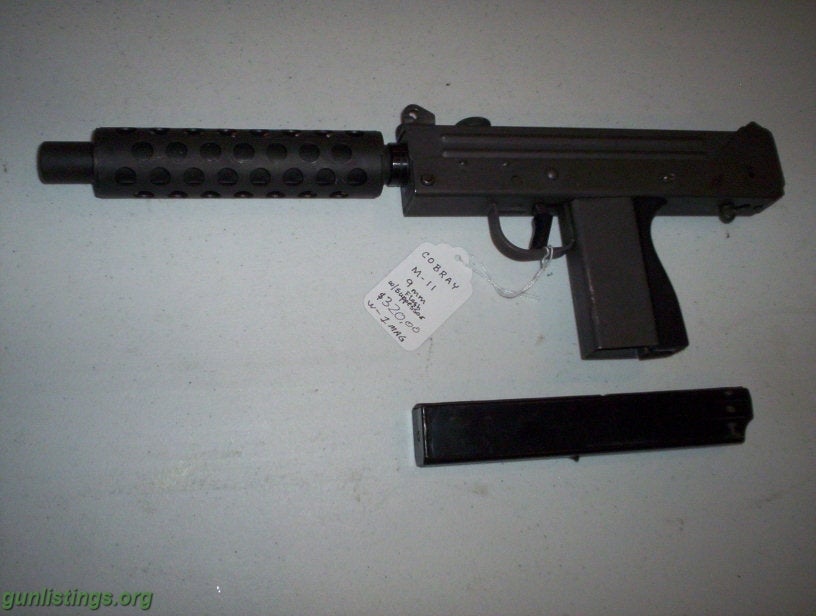 Pistols Cobray M11 Mac 11 Semi Auto 9mm & Magazine Flash Hider