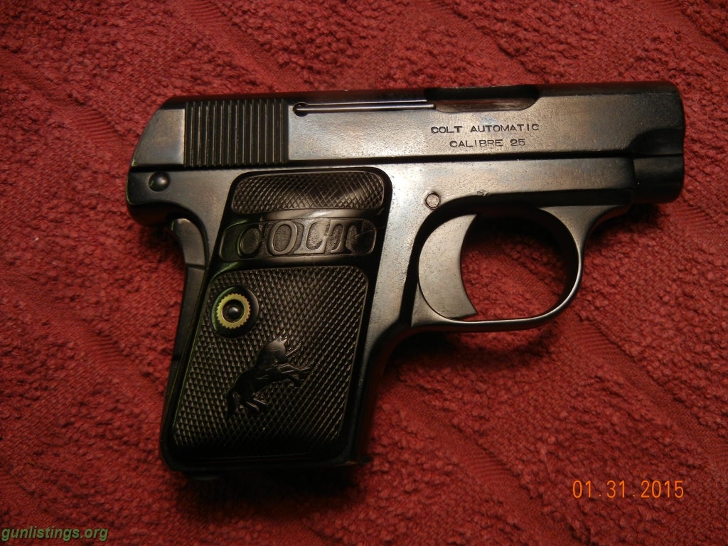 Pistols Colt 1908 .25 Caliber Automatic Vest Pistol