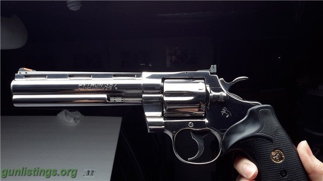 Pistols Colt Python .357 Magnum Stainless 6 Inch Revolver