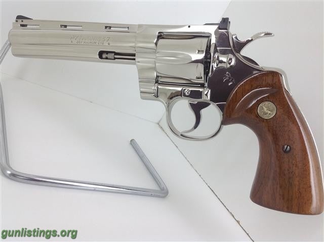 Pistols Colt Python 357 Magnum 6 Inch Bright Nickel