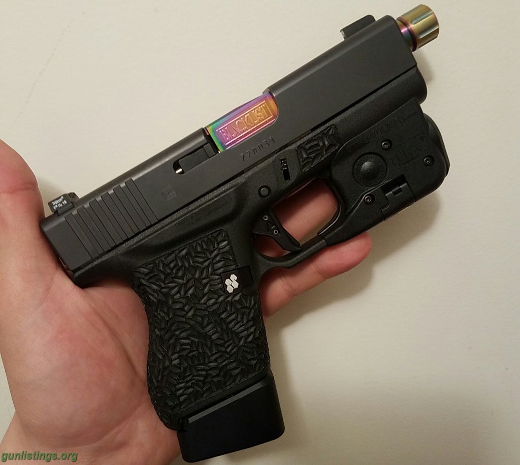 Pistols Custom Glock 43..blacklist, Agency, Trijicon