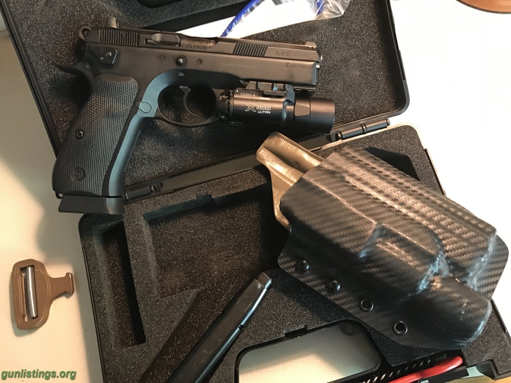 Pistols CZ 75 SP-01 Tactical W/ Surefire X300 Ultra And Holster