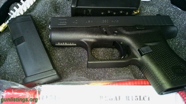 Pistols Glock  42 Caliber .380
