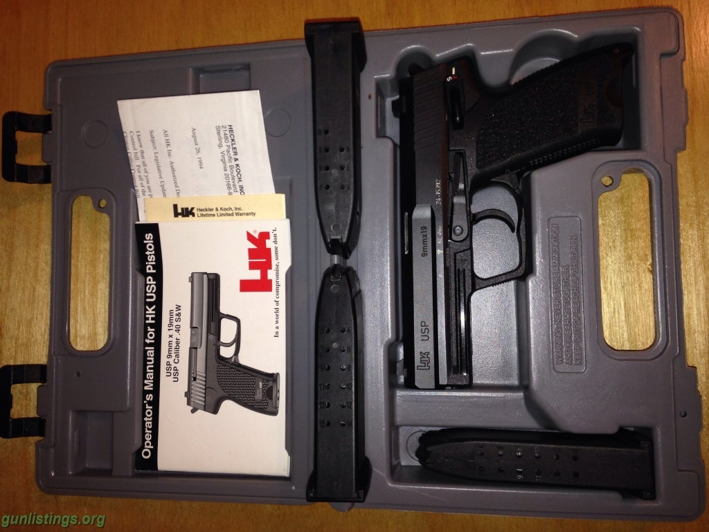 Pistols H&K USP 9mm Full-size Handgun With Extras