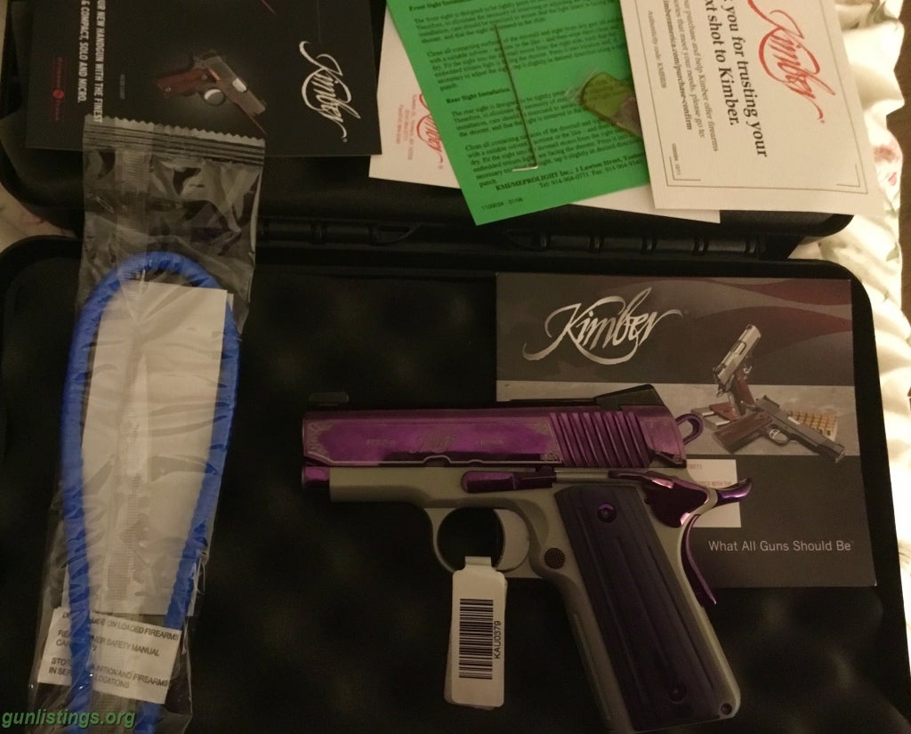 Pistols KiMBER AMYTHEST ULTRA .45 LIMITED Never Fired Awesome