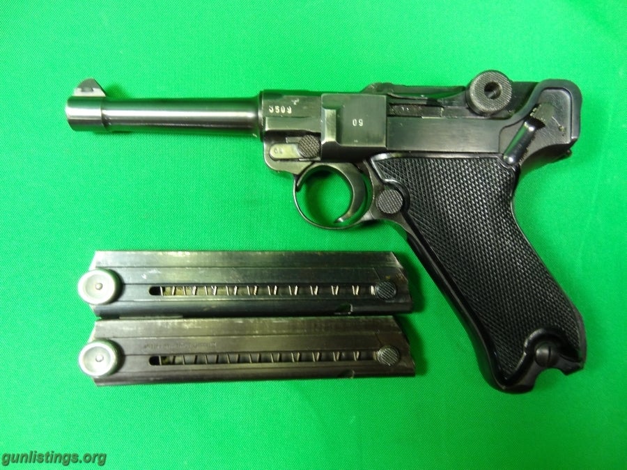 Pistols Mauser -- 1942 Banner Police Luger, Nazi, Not DWM WW2
