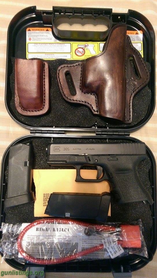 Pistols NIB Glock 30S With Custom Holster And Ammo