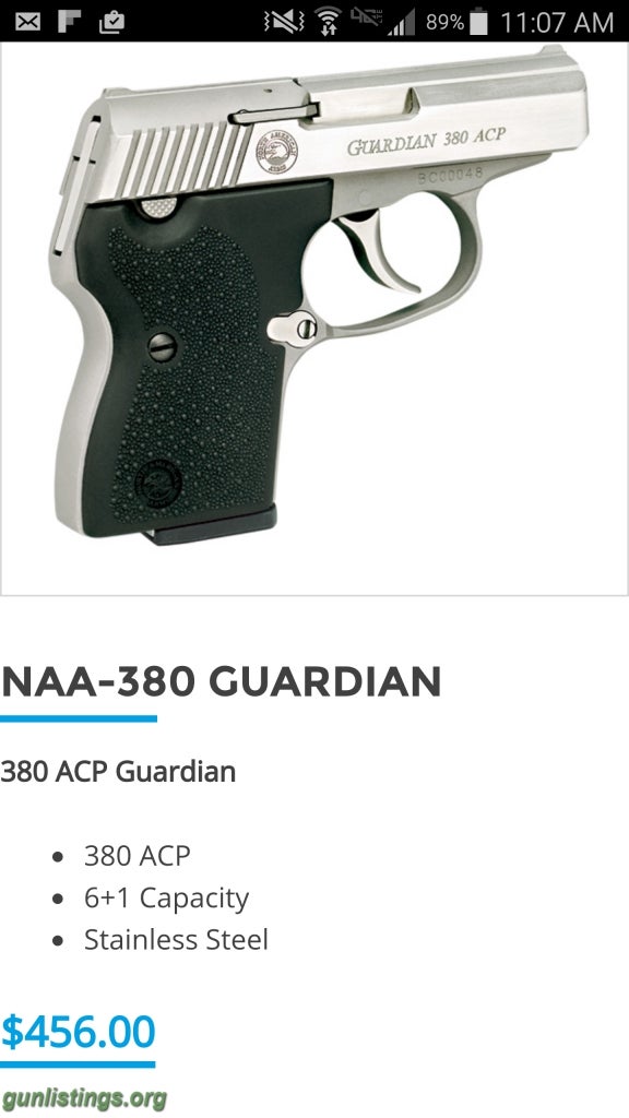 Pistols North American Arms Guardian