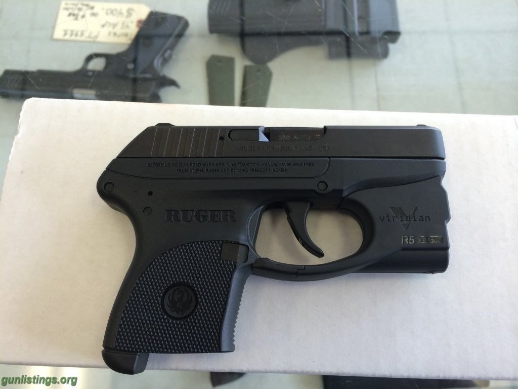Pistols Ruger LCP .380 W/Green Laser