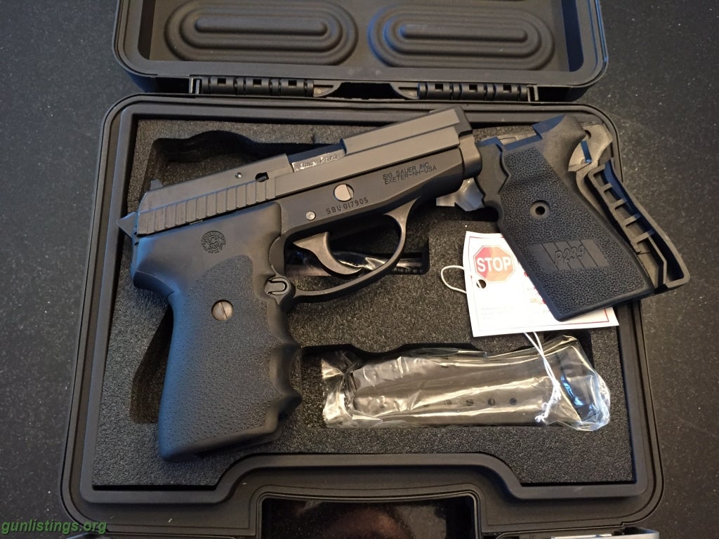 Pistols SIG SAUER P 239 9MM W/ 2 SETS GRIPS HOUGE AND FACTORY
