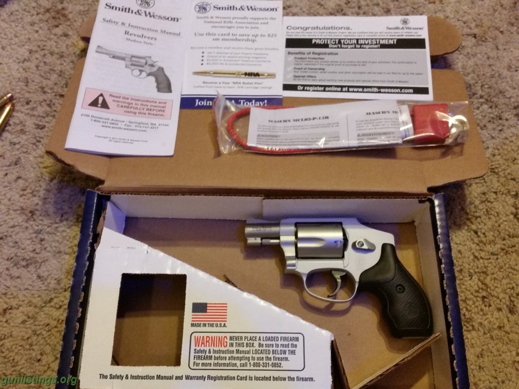 Pistols Smith & Wesson Model 642 .38 Cal Airweight