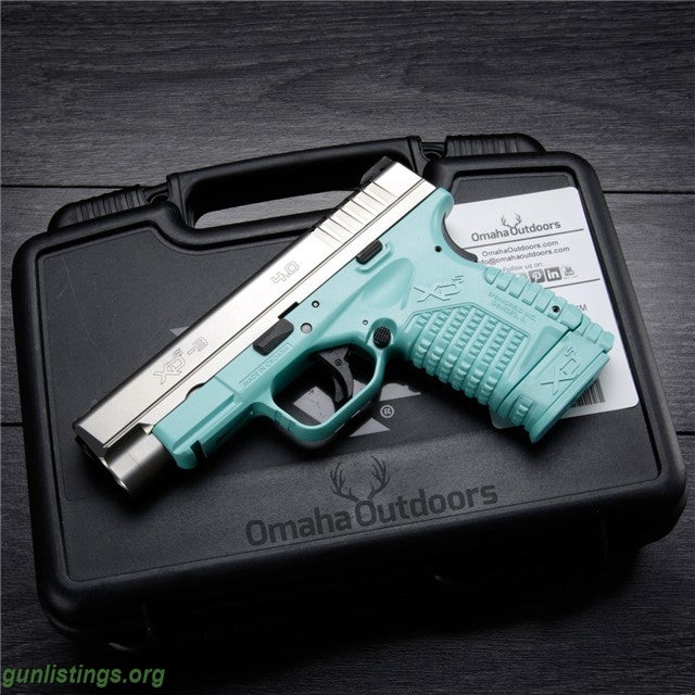 Pistols Springfield XD S XDS Tiffany Blue 9mm 4